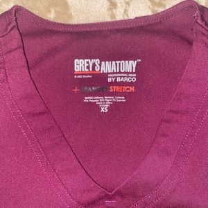 Greys Anatomy Scrub Set Burgundy/Maroon XS